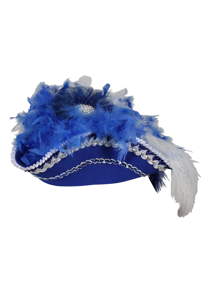 Piratenhoed Driesteek - Premium Class - Blauw - Volwassenen