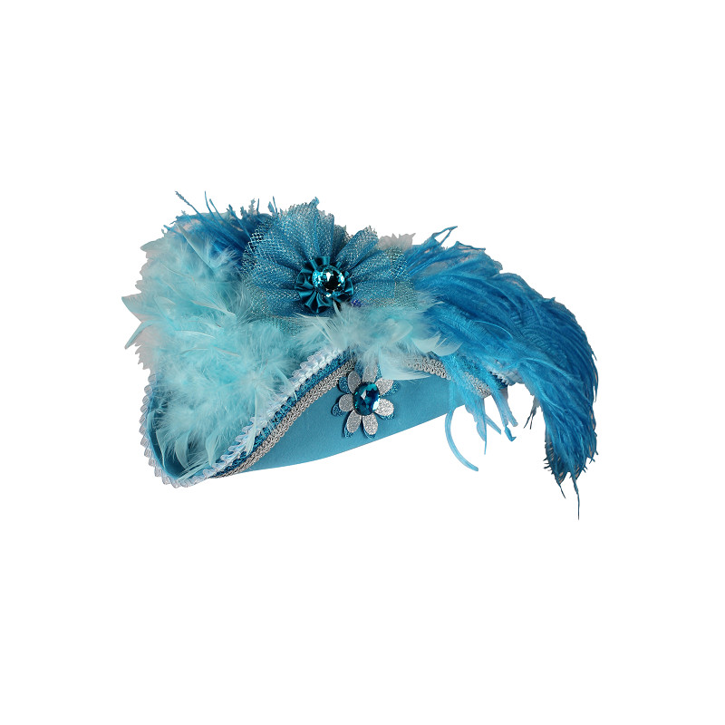 Piratenhoed Driesteek - Premium Class - Turquoise - Volwassenen
