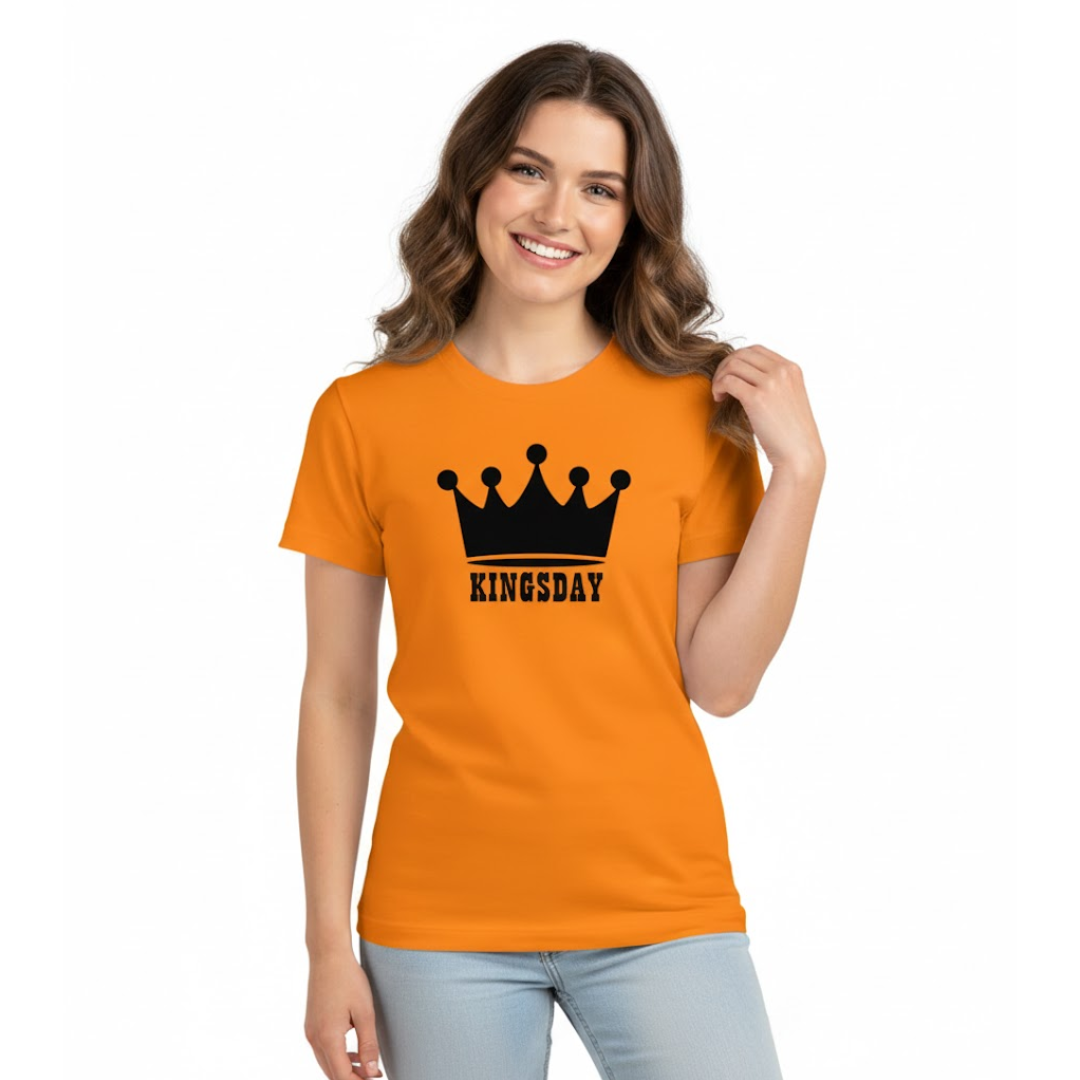 T-shirt Oranje Kingsday - Dames