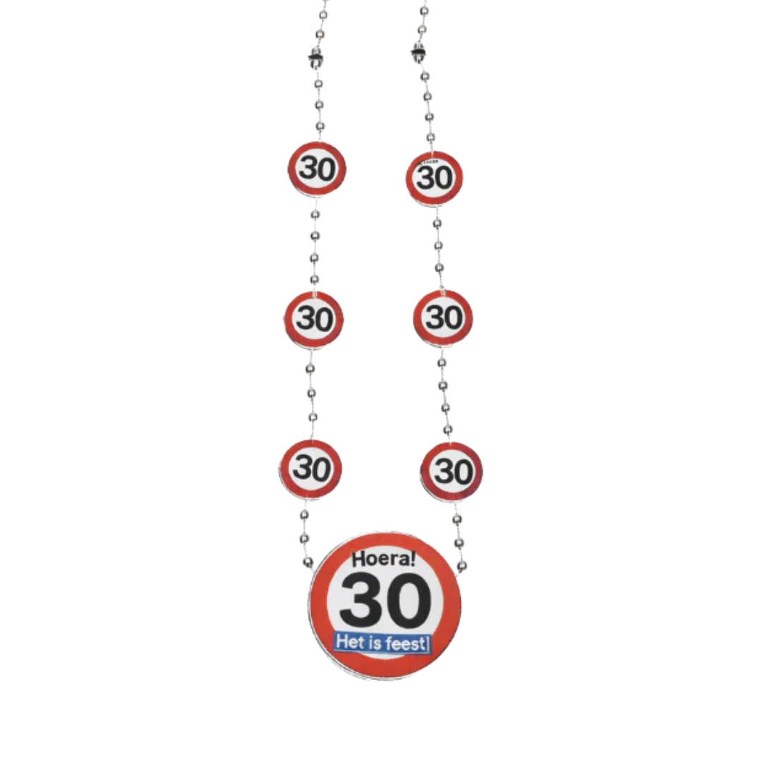 Ketting Verkeersbord 30 Jaar - Verjaardag 30 