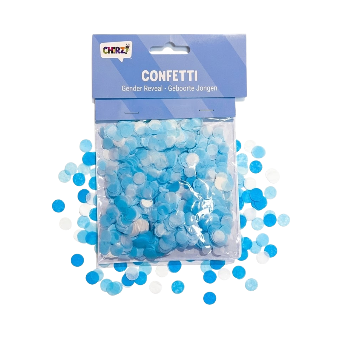 Confetti Gender Reveal - Geboorte Jongen - Blauw-Wit
