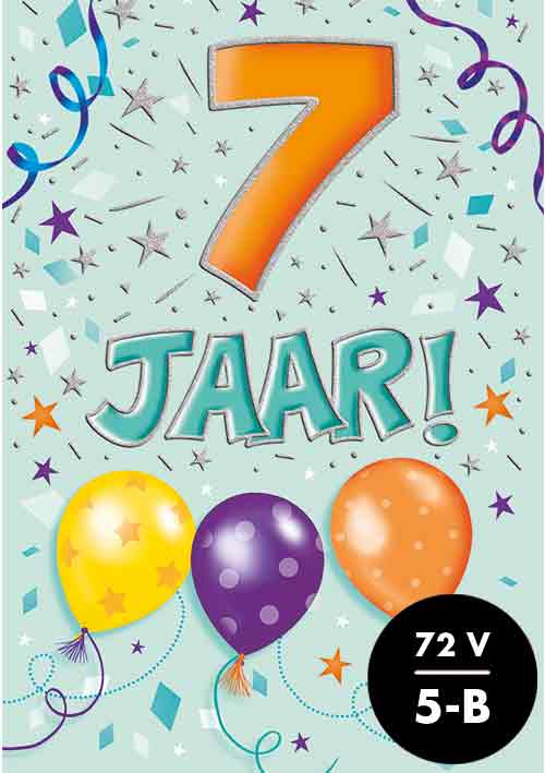 Verjaardagskaart - That Funny Age - 7 jaar - met Envelop