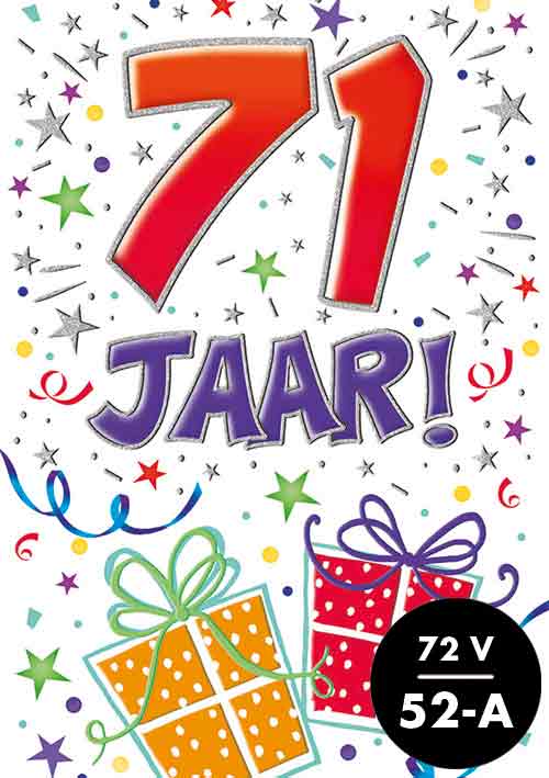 Verjaardagskaart - That Funny Age - 71 jaar - met Envelop