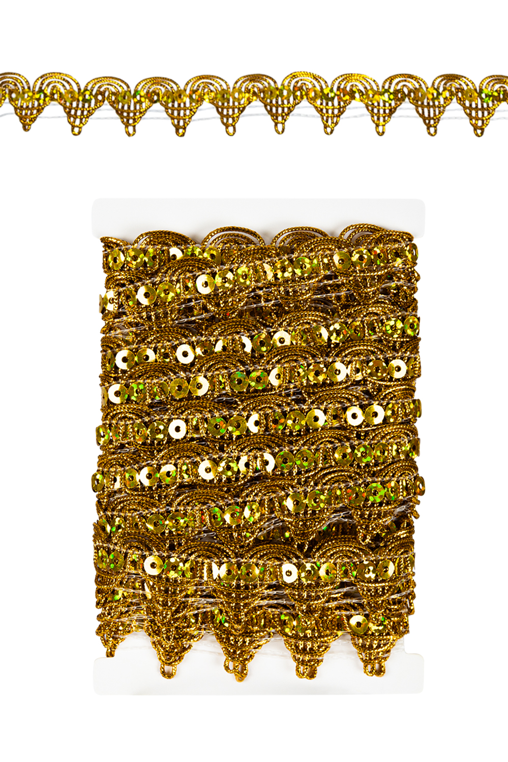 Paillettenband Golvend Decoratie Goud - Galon - 3 meter