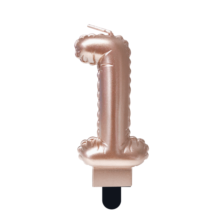 Cijferkaars Folie Ballon Vorm - Ros&eacute; -  1