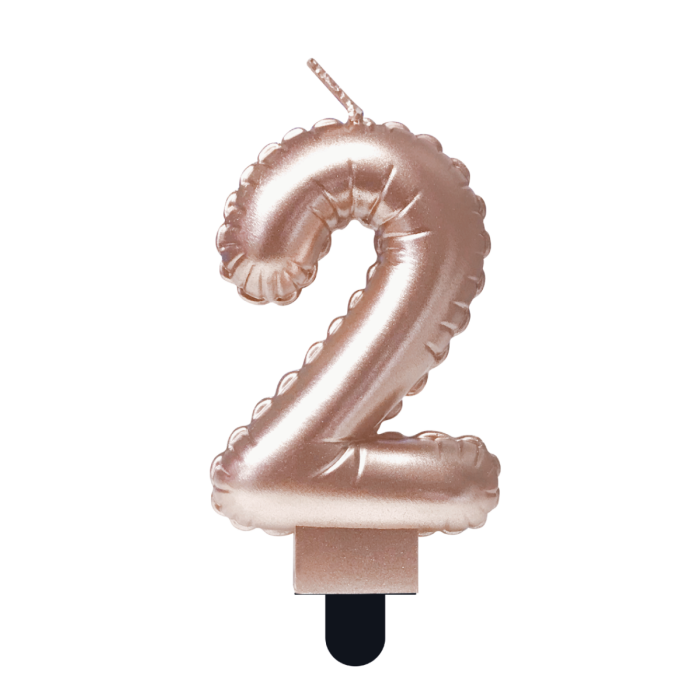 Cijferkaars Folie Ballon Vorm - Ros&eacute; -  2