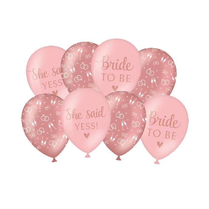 Bride To Be  Ballonnen - Ros&eacute; - 8 stuks