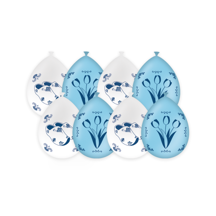 Delftsblauw Ballonnen - Holland  - 8 stuks
