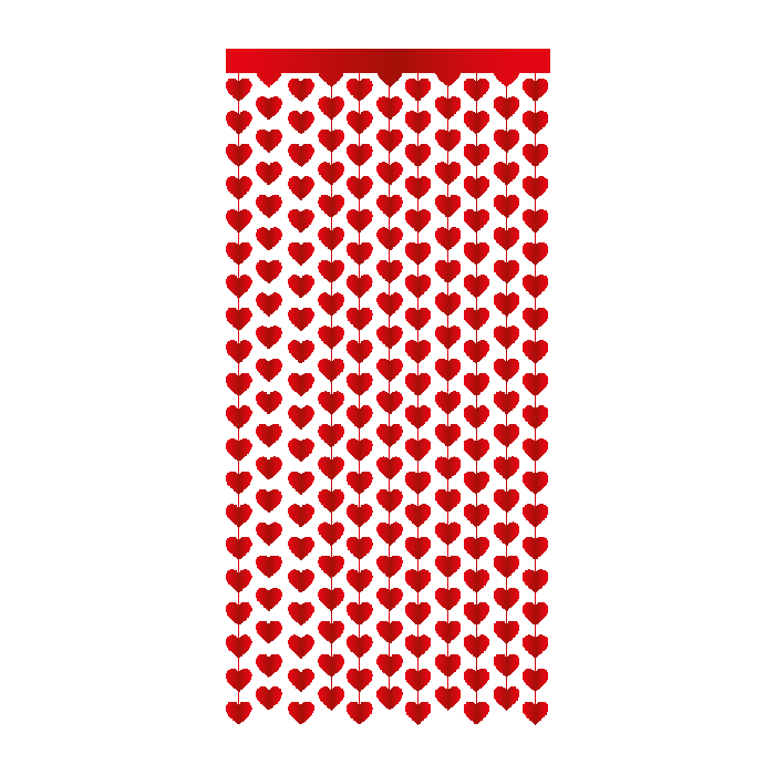 Hartjes Rood - Deurgordijn - Love - Valentijn