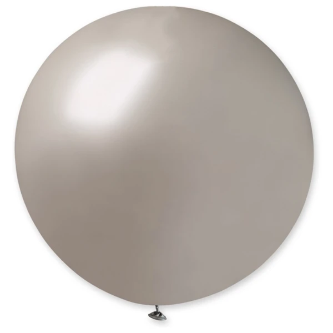 Topballon Latex - Metallic Zilver  - 80 cm 