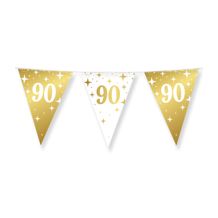 Vlaggenlijn fancy 90 wit-goud