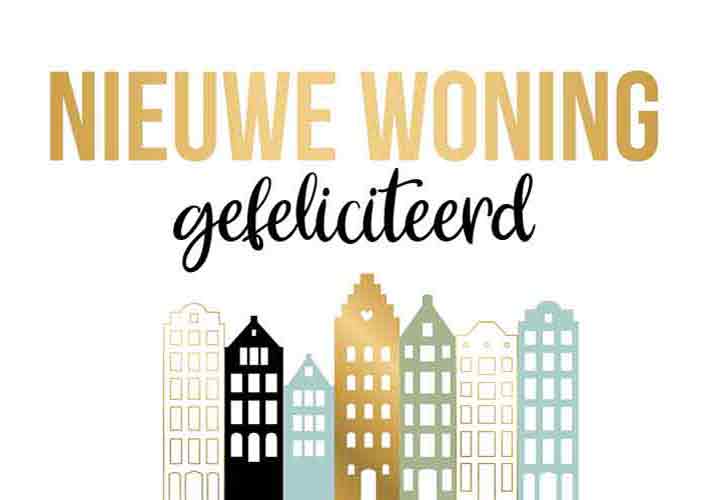 Wenskaart Daisy - Nieuwe Woning Gefeliciteerd