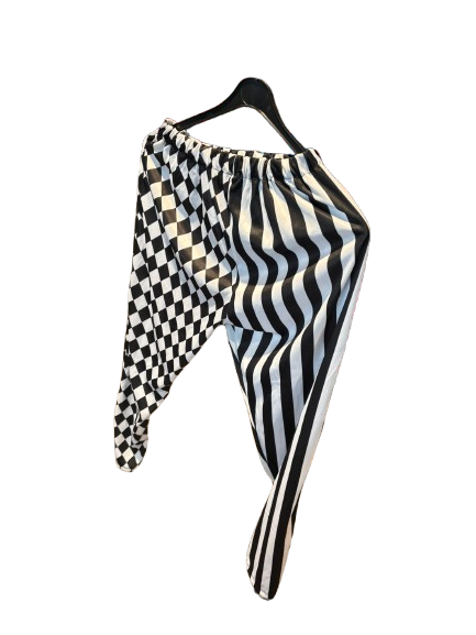 Tweedekans - Broek Clown - M - Zwart/Wit