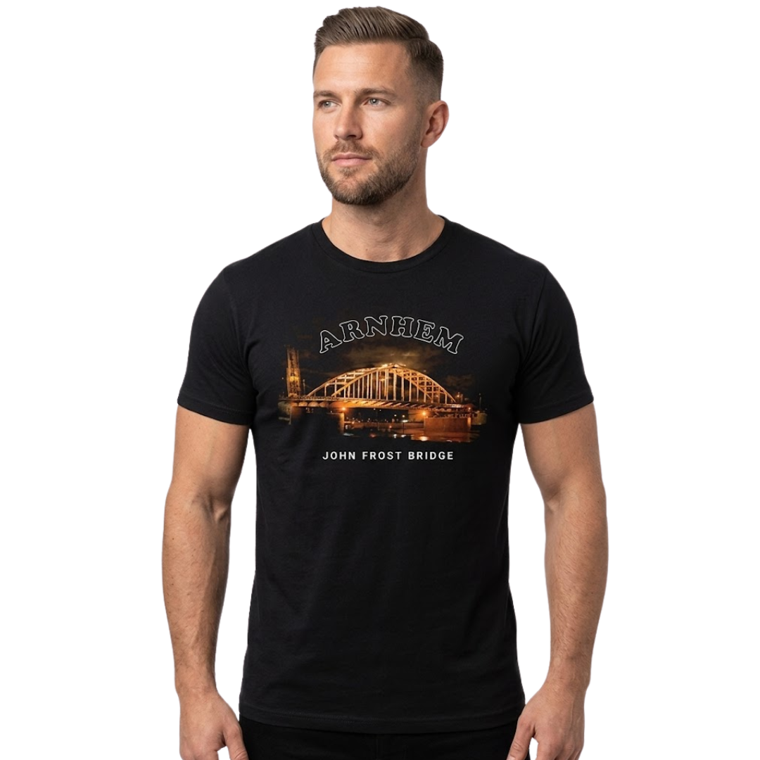T-shirt Arnhem - John Frost Brug Bij Nacht - Volwassenen