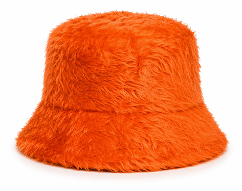 Bucket Hat Pluche - Oranje - Volwassenen