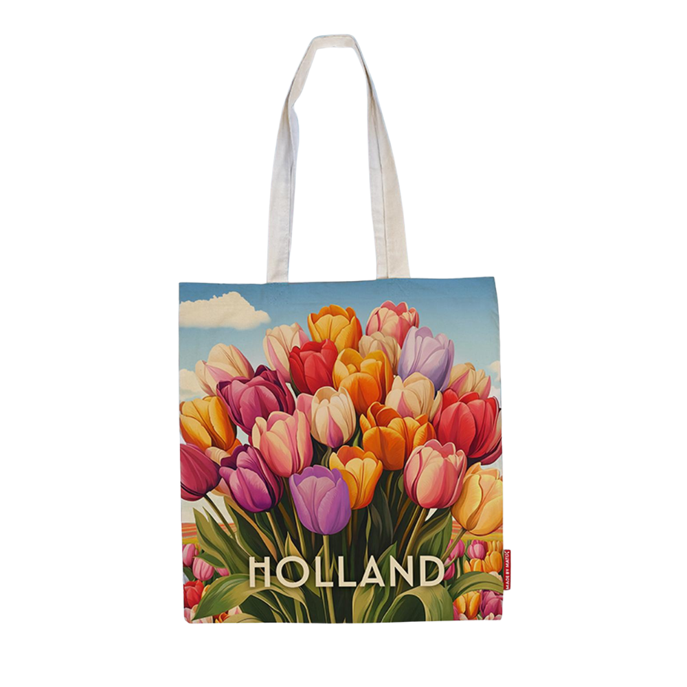 Holland Souvenir Tas - Katoen - Bright Tulips