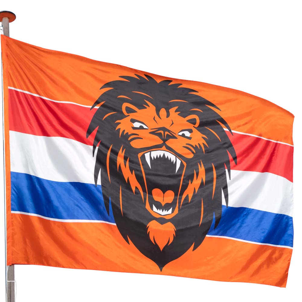 WK Oranje Reuze Vlag - Brullende Leeuw - 200 x 300 cm