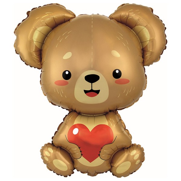 Folieballon - Love Bear - 85 cm - Helium- en Luchtvulling 