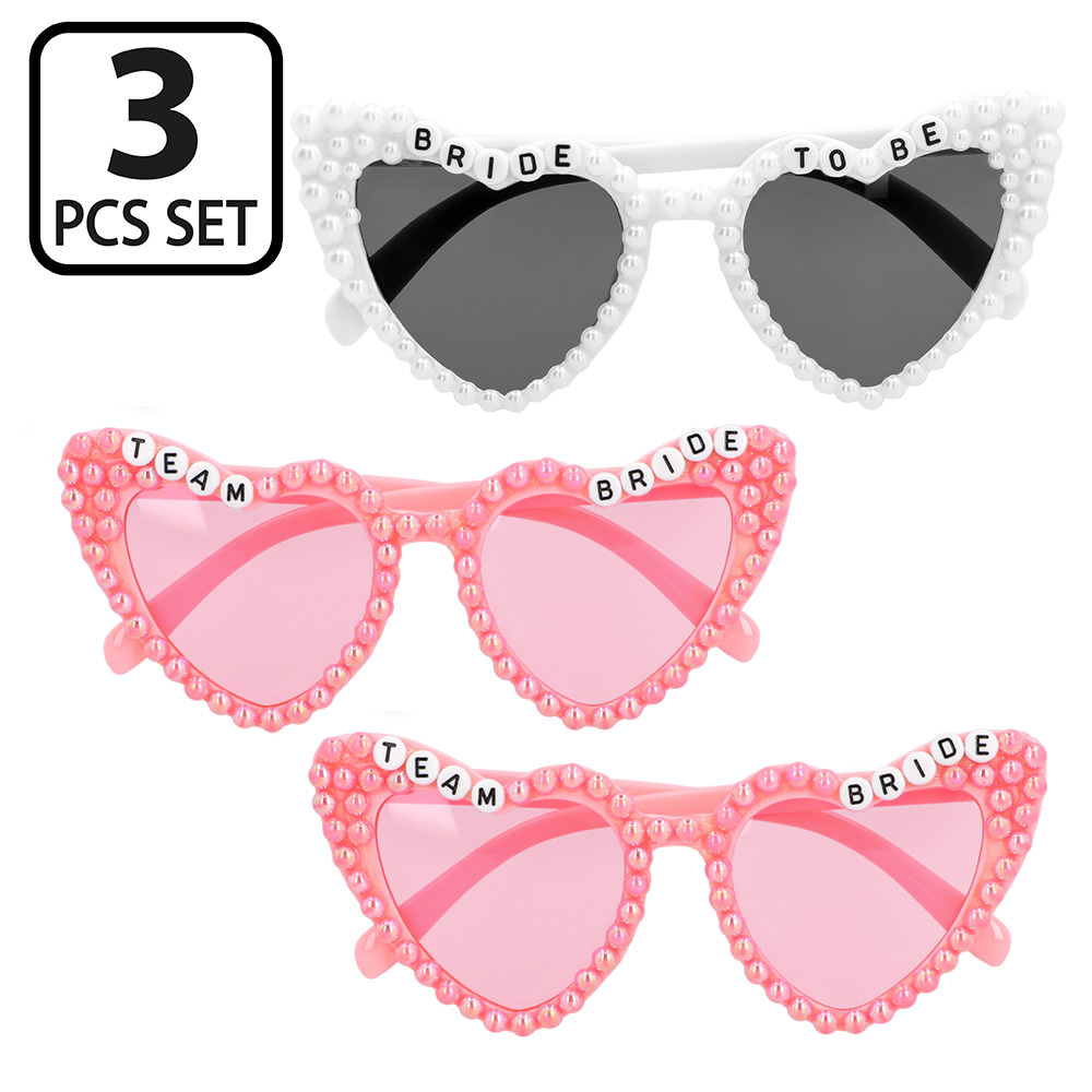 Set 3 Partybrillen - Bridal Pearl - Vrijgezellenfeest