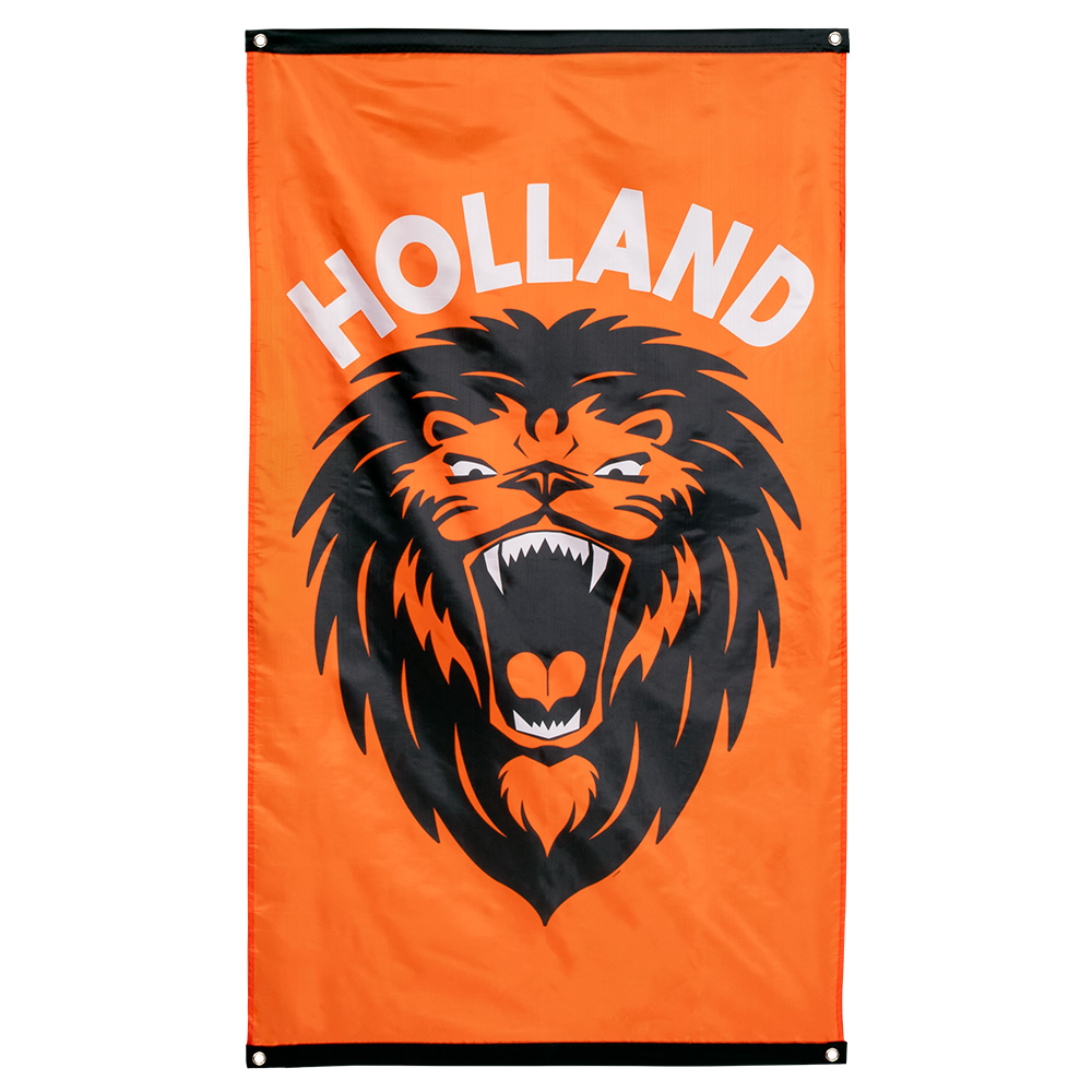 WK Oranje Polyester Vlag - Brullende Leeuw Holland- 90 x 150 cm