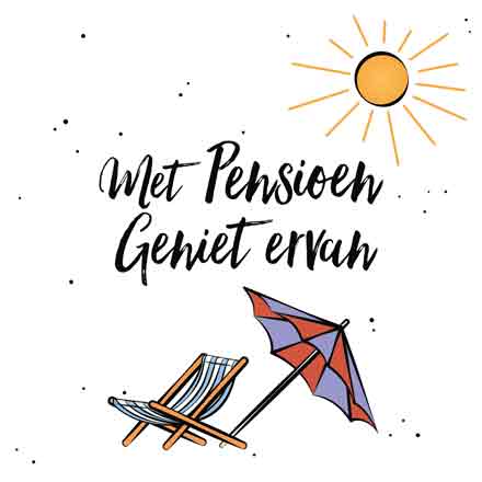 Wenskaart Huwelijk - Met Pensioen Geniet Ervan - Met Envelop