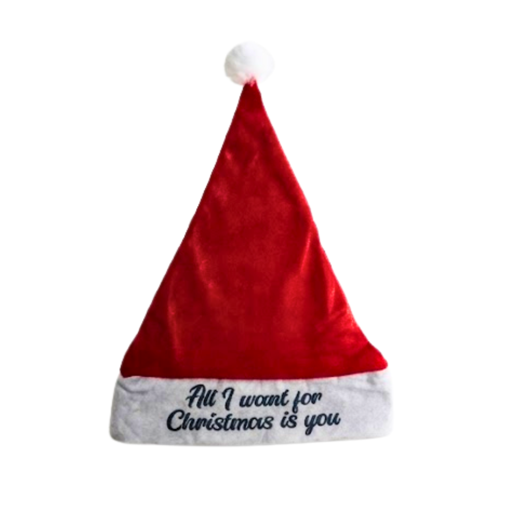 Kerstmuts - All I Want For Christmas Is You - Rood