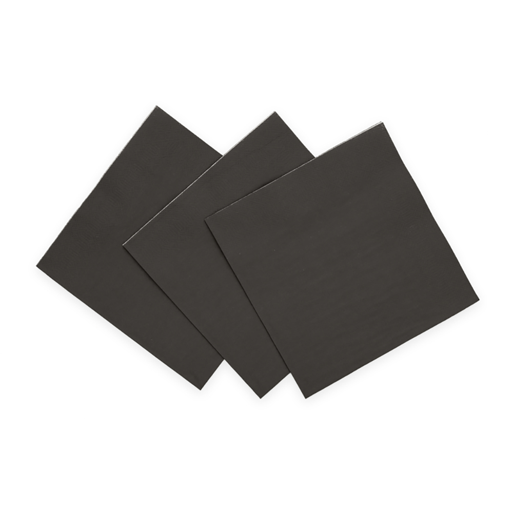Papieren Servetten Zwart &ndash; 20 Stuks &ndash; 33x33 cm &ndash; 3-Laags