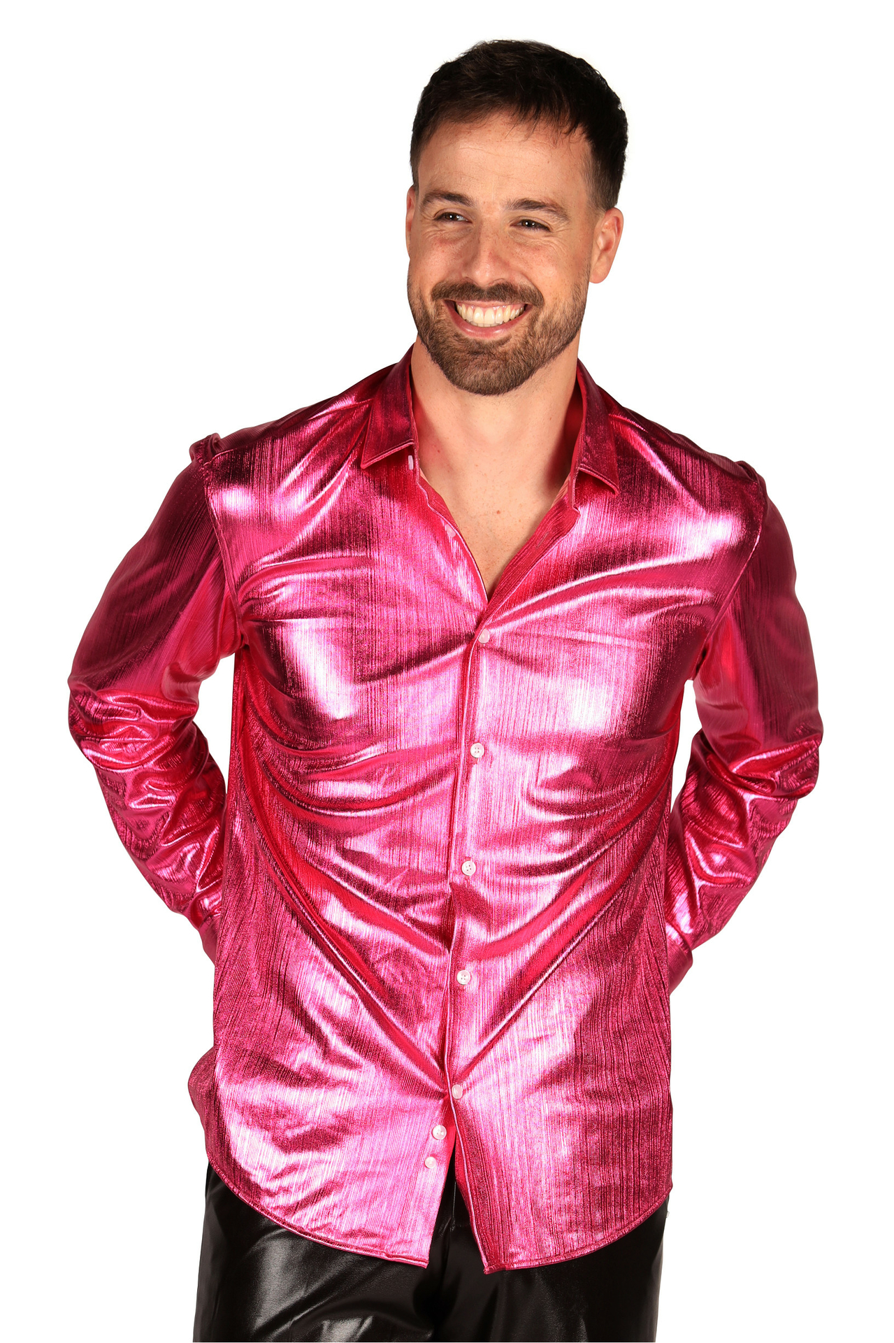 Blouse Roze - Shining Star - Jaren 80 en 90 Disco - Heren