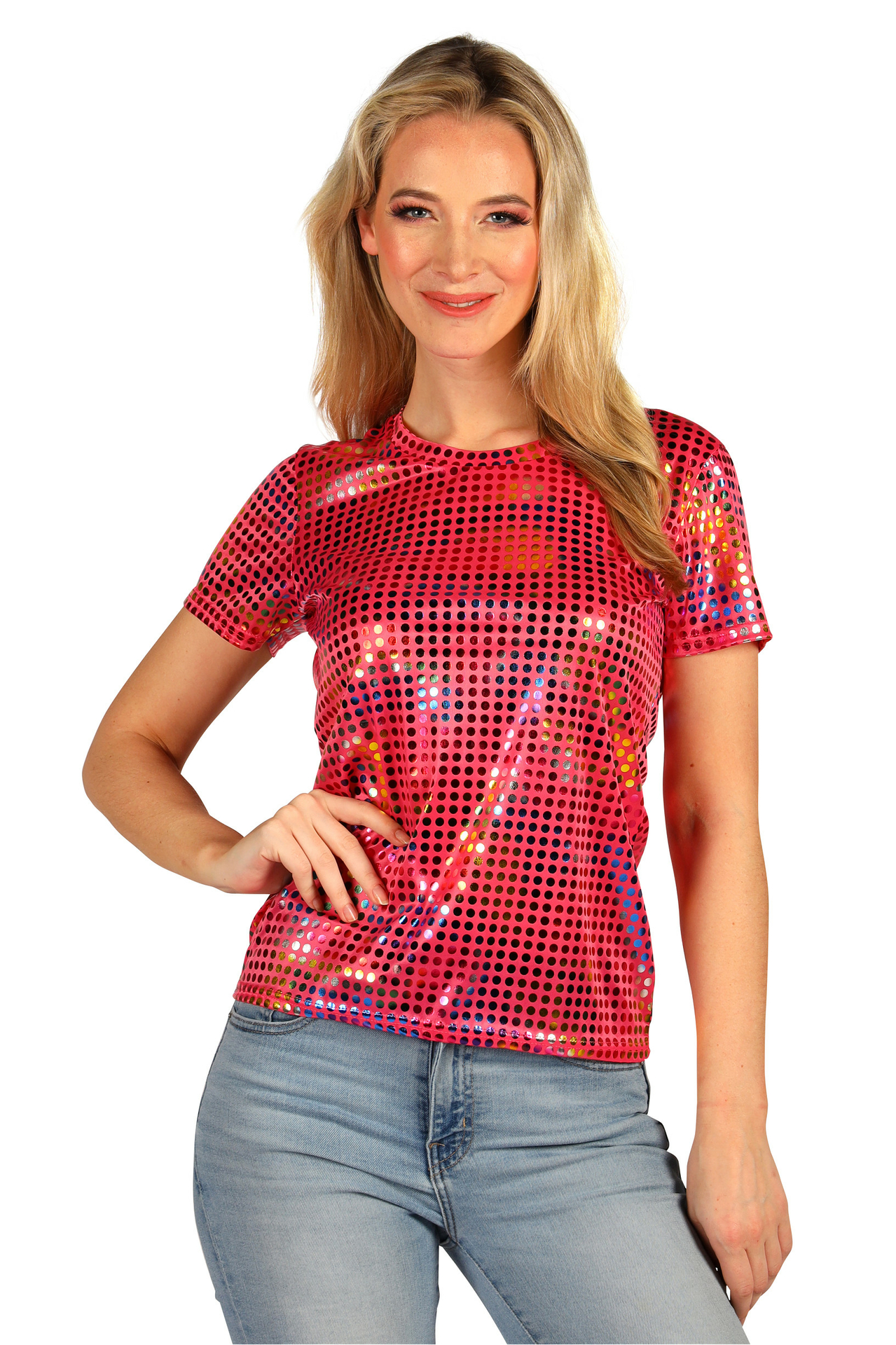 T-shirt Disco Party Queen Roze- Jaren 80 & 90