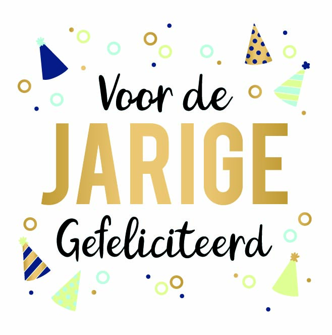 Wenskaart Daisy XL - Jarige Gefeliciteerd - met Envelop