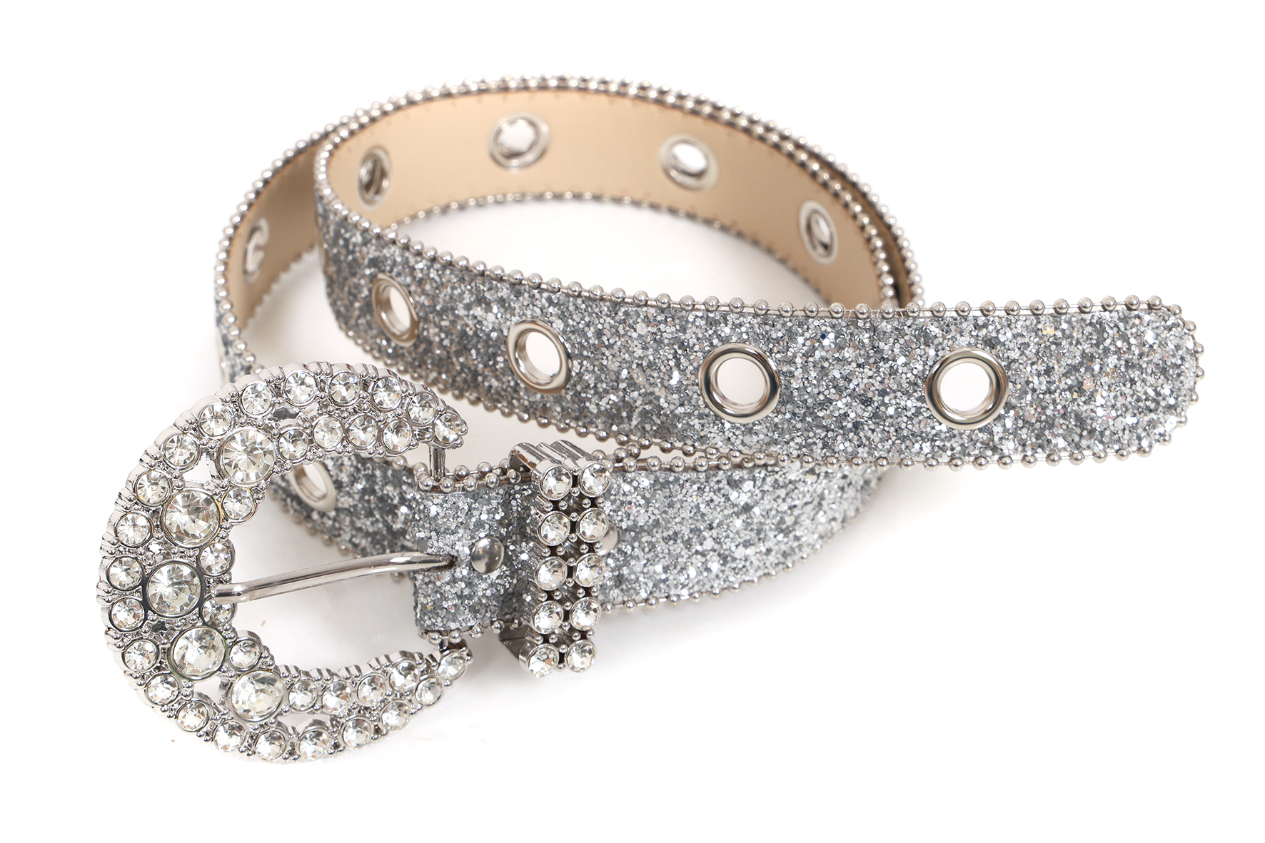  Riem Strass Smal Zilver - Disco Accessoire - Fout Feest