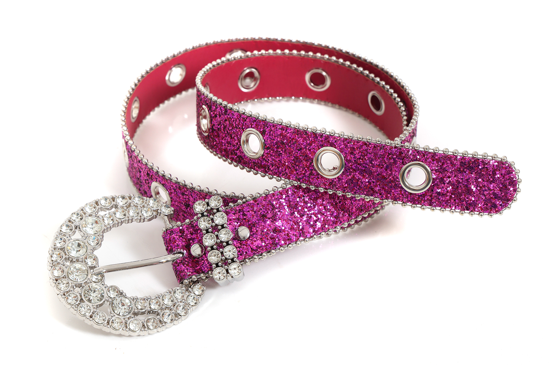  Riem Strass Smal Roze - Disco Accessoire - Fout Feest