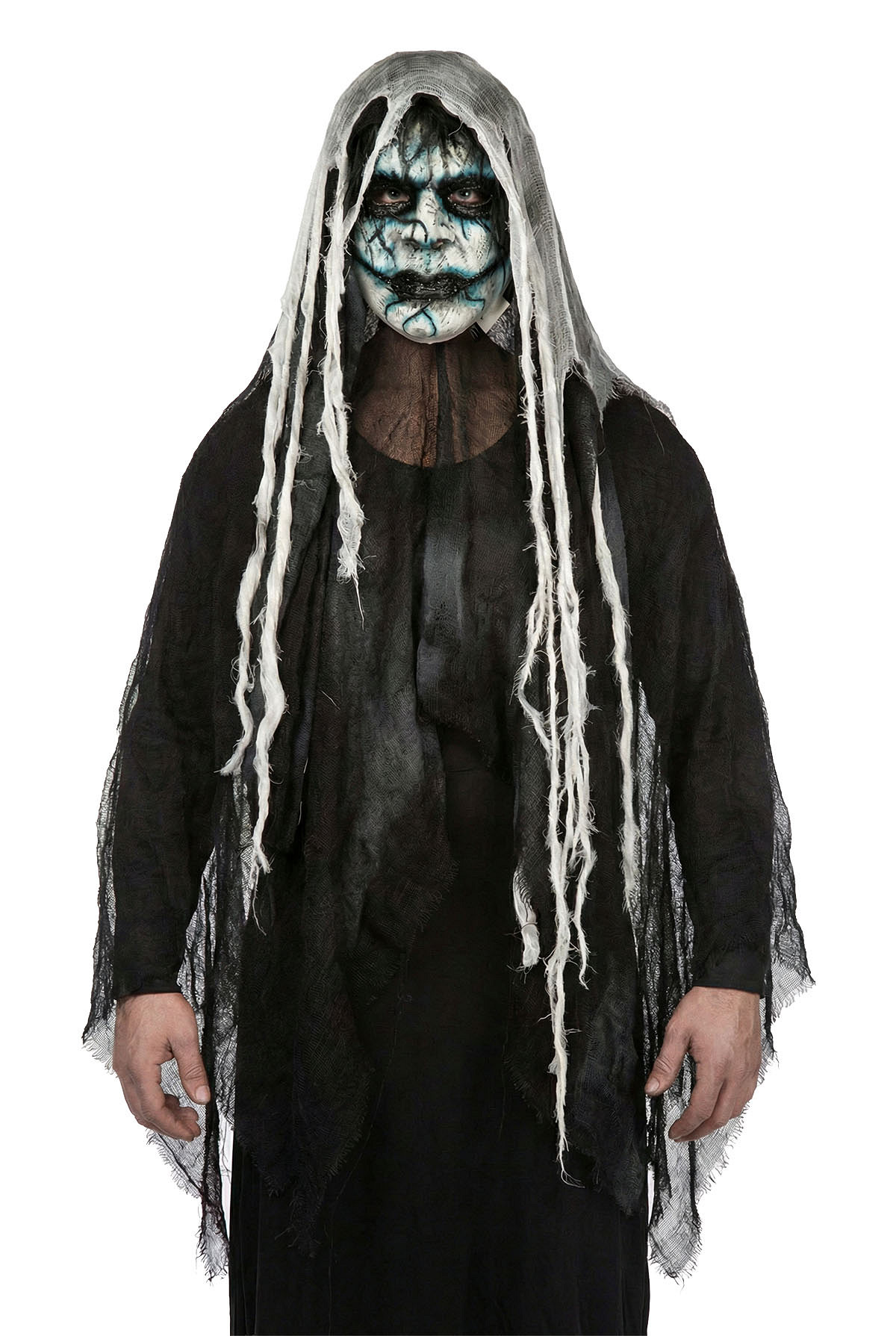 Horror Geest Masker met Kap en Sluier &ndash; Halloween