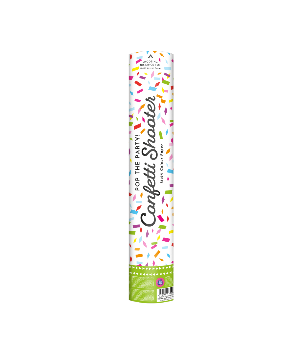 Confetti Shooter Gekleurde Confetti - 40 cm