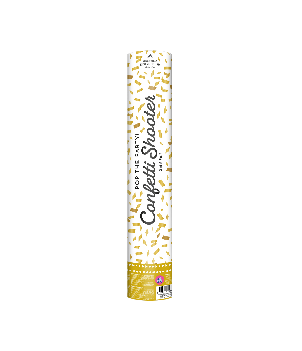 Confetti Shooter Metallic Goud - 40 cm