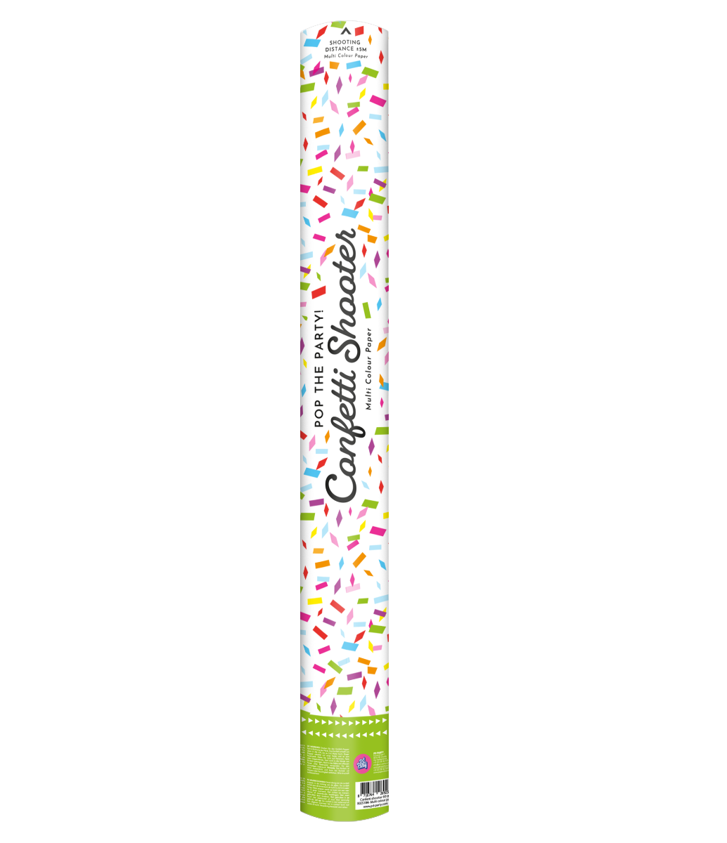 Confetti Shooter Gekleurde Confetti - 60 cm