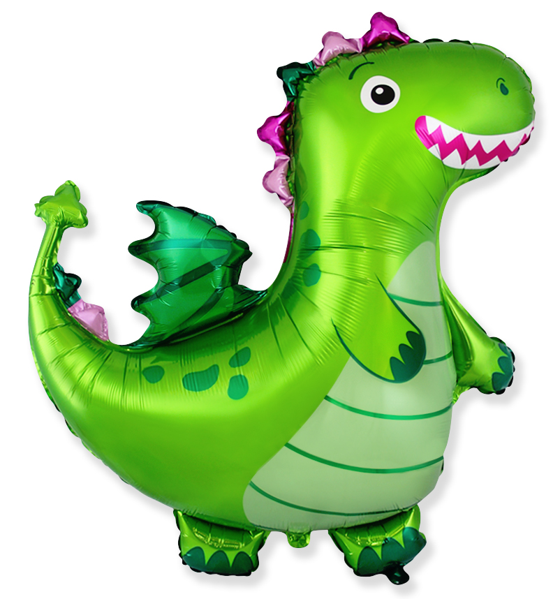 Folieballon - Draak Groen - 92 cm - Helium- en Luchtvulling