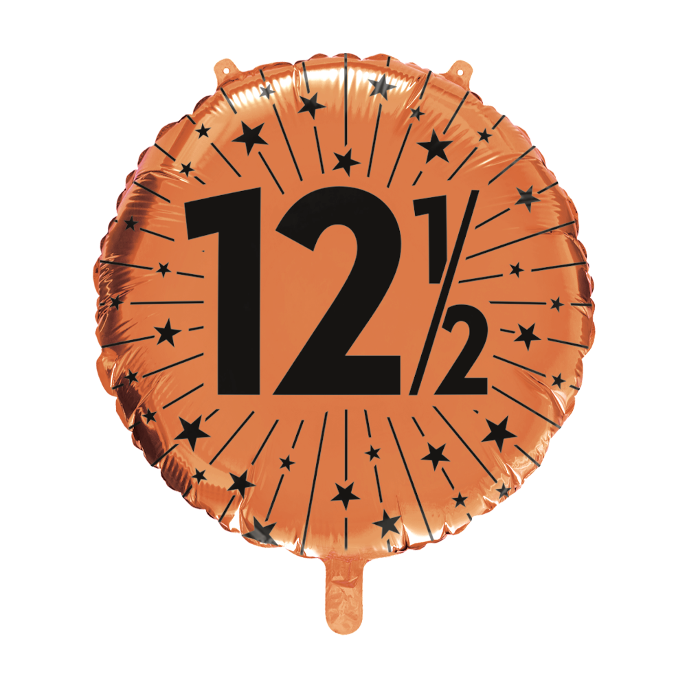 Folieballon Jubileum - 12,5 Jaar - 45 cm - Helium- en Luchtvulling