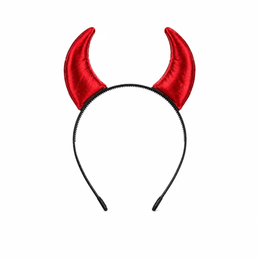 Duivel Hoorntjes - Duivel Diadeem - Glitter Rood