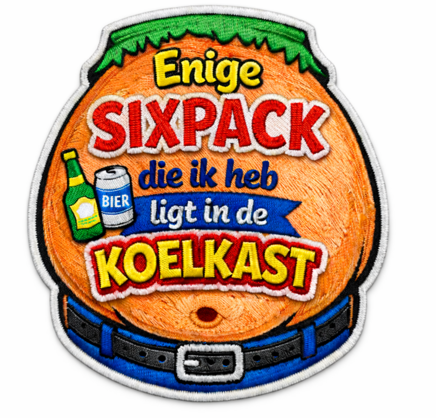 Embleem Huusse - Strijkembleem - Sixpack
