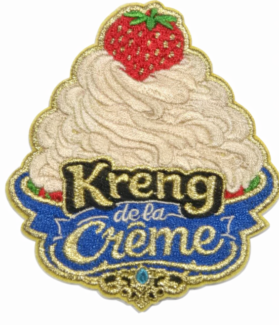 Embleem Huusse - Strijkembleem - Kreng de la Cr&egrave;me