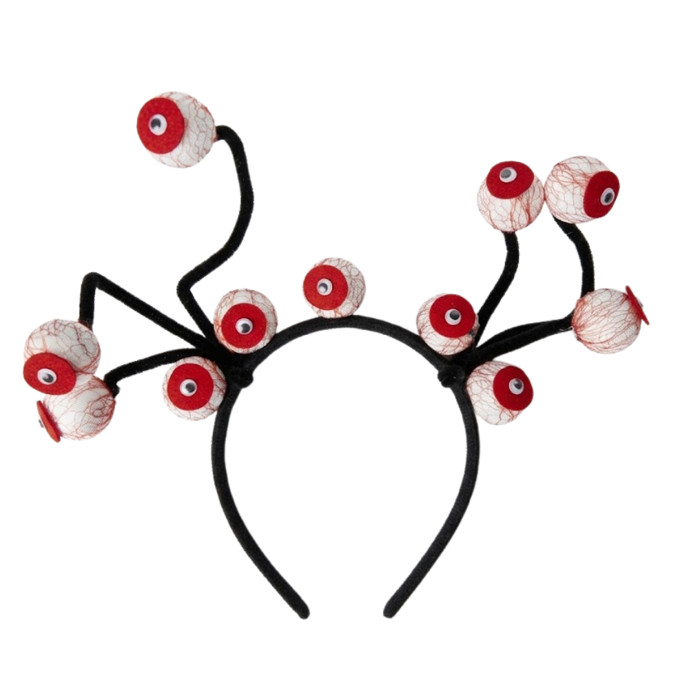 Griezelige Halloween Diadeem met Wiebelende Oogballen