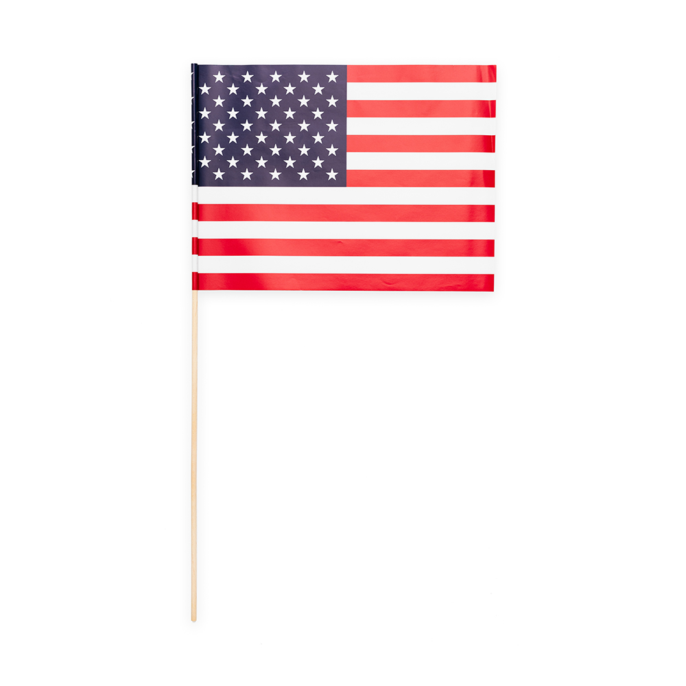 Zwaaivlaggetje Papier USA - Amerika - 10 stuks