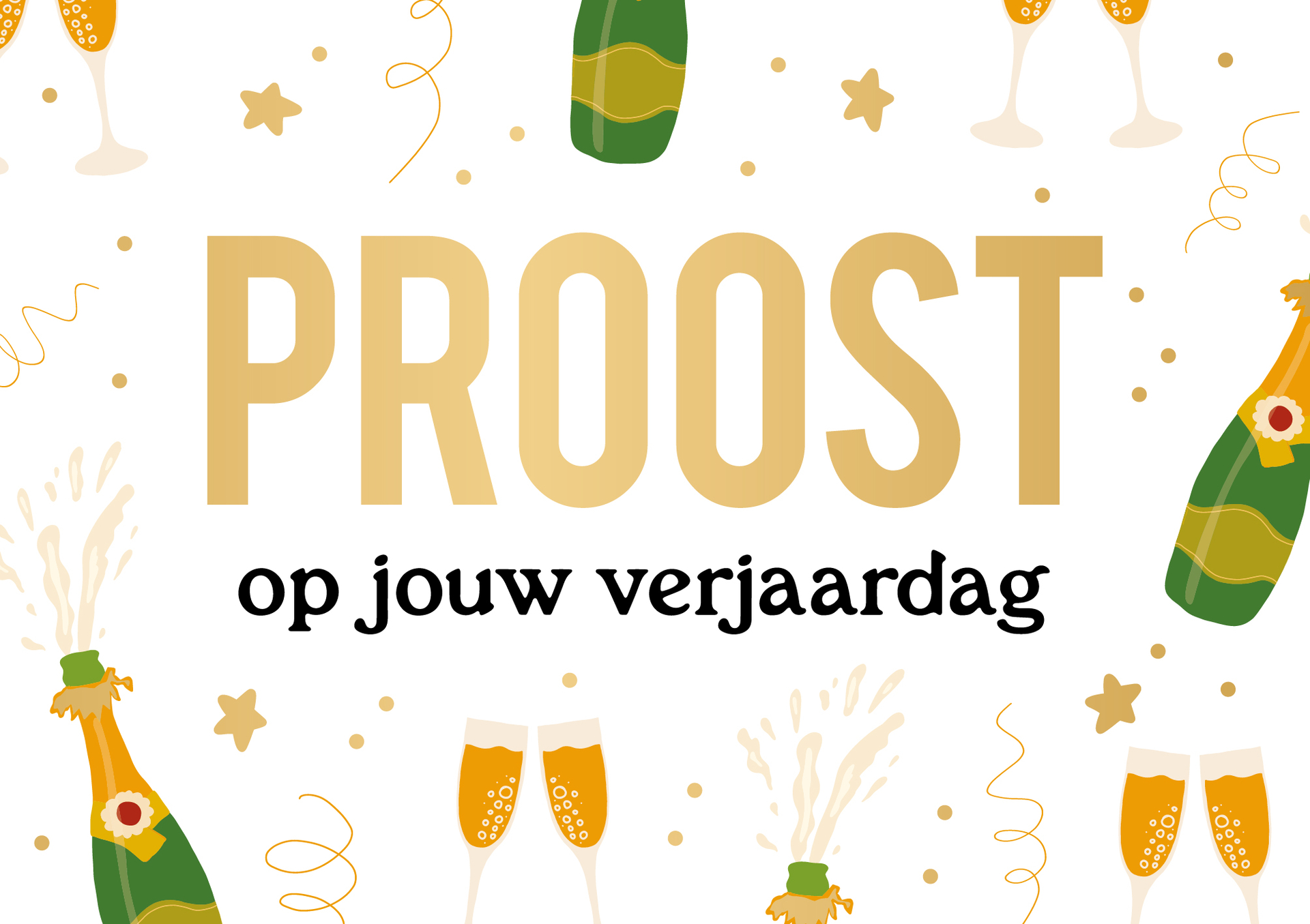 Wenskaart - Daisy - Proost Op Jouw Verjaardag
