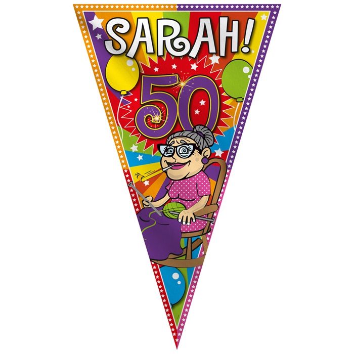 Sarah 50 mega puntvlag