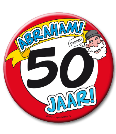 Abraham 50 mega button