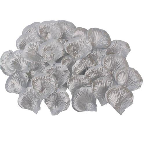 Rozenblaadjes metallic zilver 144 stuks