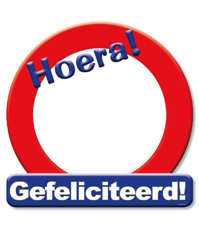 Huldeschild verjaardag blanco