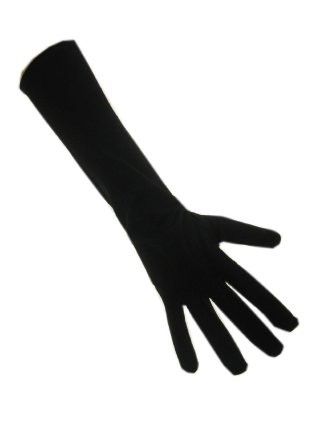 Zwarte handschoen lang