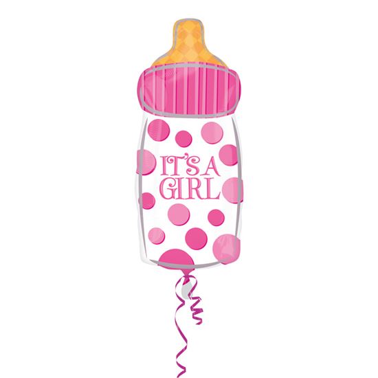 Folie ballon fles girl